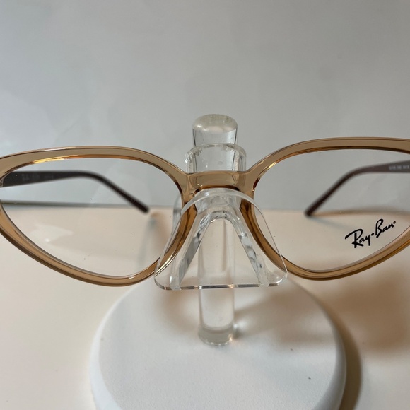 NEW AUTHENTIC RAY-BAN LADIES EYEGLASS FRAME 7188 LIGHT BROWN w RAY BAN CASE - Picture 4 of 5